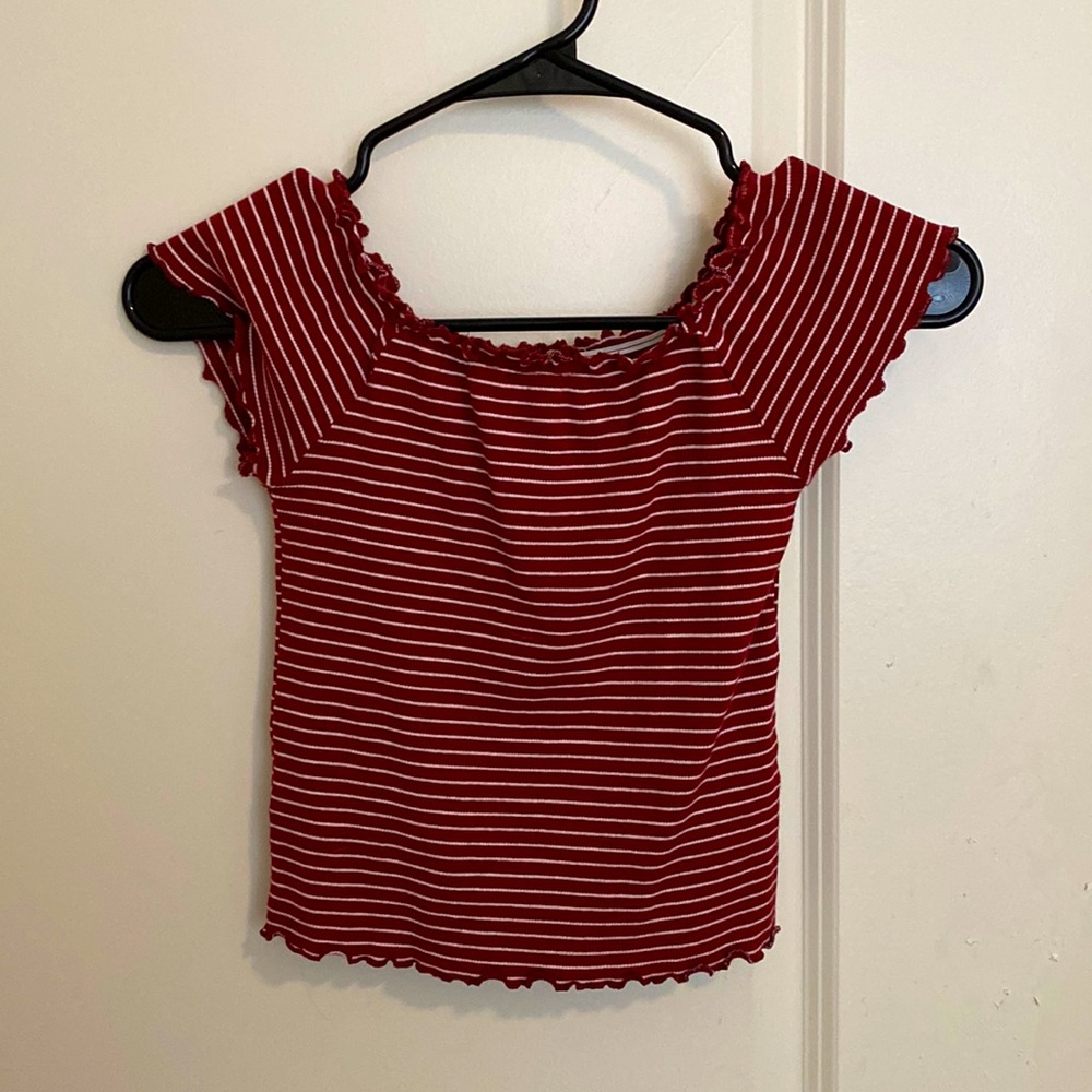 Moral fiber Striped Crop Top